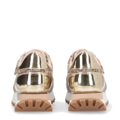 Sneakers Running LIU JO Evelyn 915 in Tessuto Jacquard con Logo Monogram Beige Gold