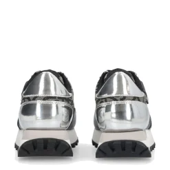 Sneakers Running LIU JO Evelyn 915 in Tessuto Jacquard con Logo Monogram Black Silver