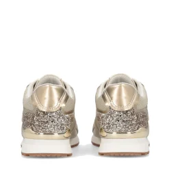 Sneakers Running LIU JO Maxi Wonder Low 02 in Glitter Mesh e Suede Corda Light Gold