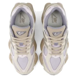 Sneakers Running NEW BALANCE 9060 in Pelle e Mesh Timberwolf e Driftwood