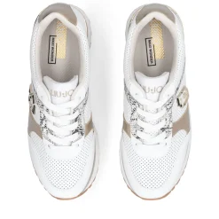 Sneakers Super Platform Donna LIU JO Maxi Wonder Plus 02 Bis in Pelle Traforata Bianca