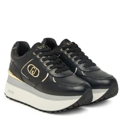 Sneakers Super Platform Donna LIU JO Maxi Wonder Plus 01 in Pelle Nera