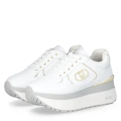 Sneakers Super Platform Donna LIU JO Maxi Wonder Plus 01 in Pelle Bianca