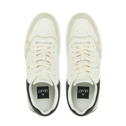Sneakers Uomo LIU JO Boy 02 in Pelle Bottalata Bianca con Dettaglio Nero