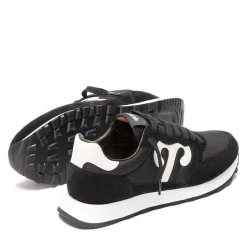 Sneakers Uomo WUSHU RUYI Club 45 in Suede e Nylon Black e White