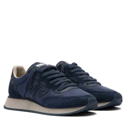 Sneakers Uomo WUSHU RUYI Master 663 in Nylon e Suede Deep Blue Pacific Ocean e Gray Whale