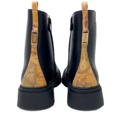 Stivaletti Beatles 1A Classe Alviero Martini Neri con Inserto Geo Beige 2307