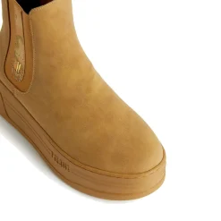 Stivaletti Donna con Zeppa 1A Classe Alviero Martini linea Geo Elevate in Nabuk Beige 1211