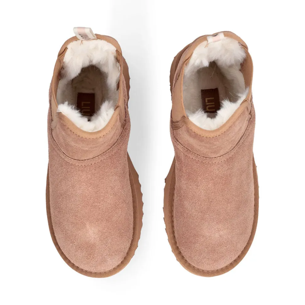 Stivaletti Donna Imbottiti LIU JO Juny 02 in Suede color Cognac