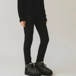 Stivaletti Donna Platform Imbottiti LIU JO Jane 01 in Microfibra Stampata Nero
