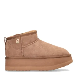 Stivaletti Donna Platform LIU JO Jane 01 Imbottiti in Suede color Cognac