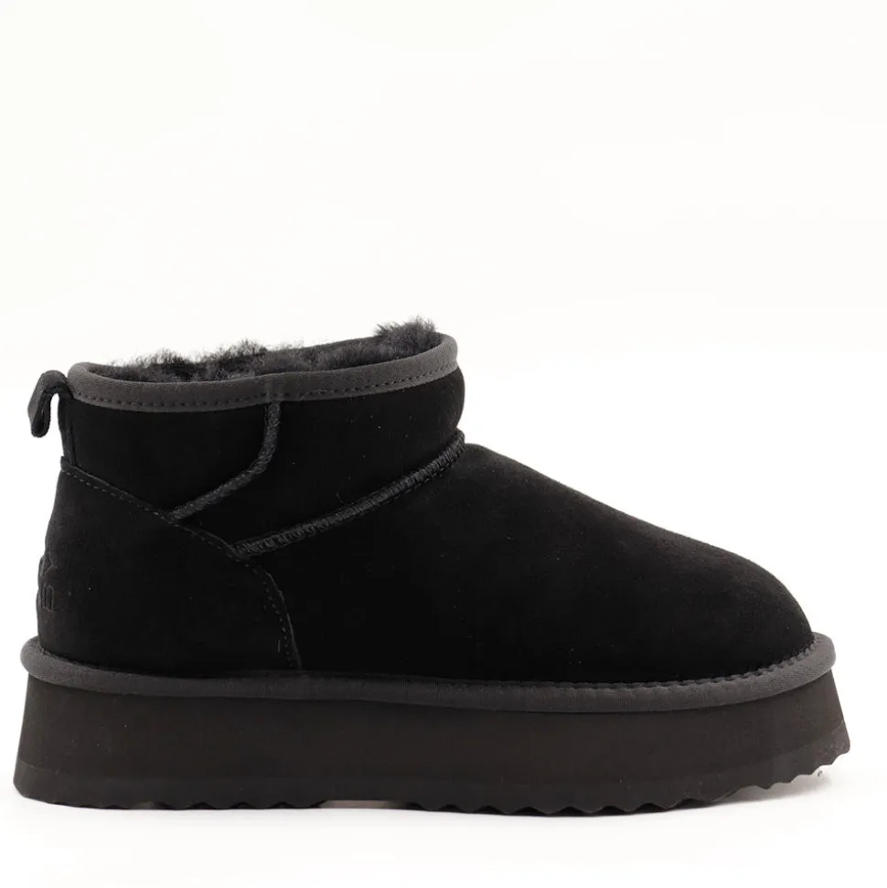 Stivaletti Imbottiti Platform S by MASSIMO SANTINI linea Springer 08 in Velour Nero