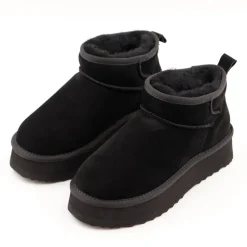 Stivaletti Imbottiti Platform S by MASSIMO SANTINI linea Springer 08 in Velour Nero