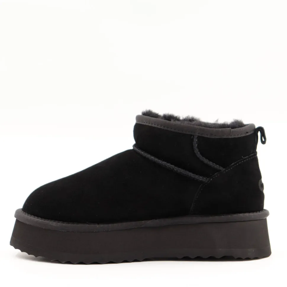 Stivaletti Imbottiti Platform S by MASSIMO SANTINI linea Springer 08 in Velour Nero