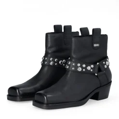 Stivaletti Texani Donna LIU JO Roxy 01 in Pelle Nera con Borchie