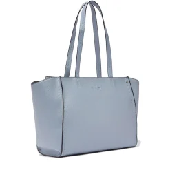 Tote Bag Large Donna LIU JO effetto Bottalato Azzurro con Logo Ricamato