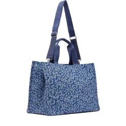 Tote Bag Large LIU JO in Denim stampa Animalier