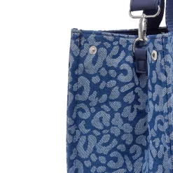 Tote Bag Large LIU JO in Denim stampa Animalier