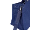 Tote Bag Large LIU JO in Maglia Blu Scuro con Logo Jacquard