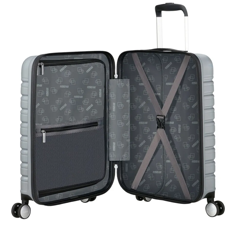 Trolley Cabina Rigido Easy Access 4 Ruote AMERICAN TOURISTER linea Flashline colore Sky Silver