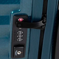 Trolley Cabina Rigido 4 Ruote SAMSONITE linea Lite-Shock Blu Petrolio