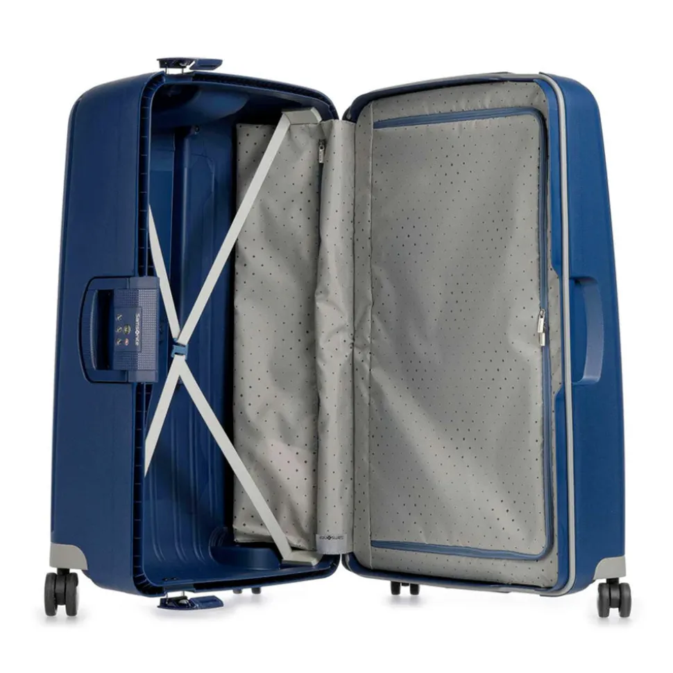 Trolley Grande Rigido 4 Ruote SAMSONITE linea S'Cure Blu