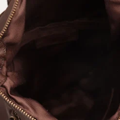 Zaino Donna GIANNI CONTI in Pelle Liscia Marrone con Pattina