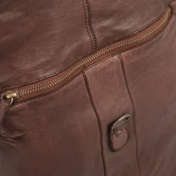 Zaino Donna GIANNI CONTI in Pelle Liscia Marrone con Pattina