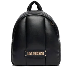 Zaino Donna LOVE MOSCHINO linea Puffy Logo Trapuntato Imbottito Nero