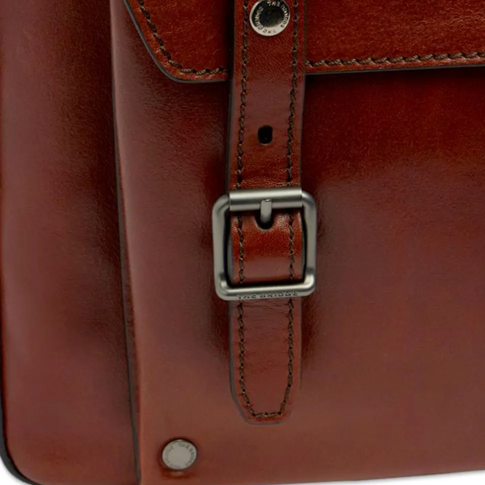 Zaino Uomo THE BRIDGE linea Galileo in Pelle Marrone